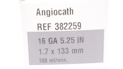 BD 382259 Angiocath IV Cath. For Special Placement 16Ga x 5.25inch - Box of 10